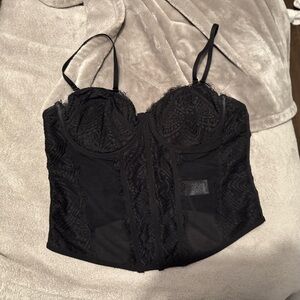 Garage Black Lace Bustier